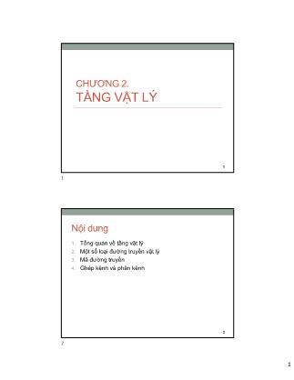 Bài giảng Mạng máy tính - Chương 2: Tầng vật lý - Bùi Trọng Tùng