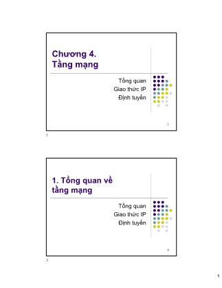 Bài giảng Mạng máy tính - Chương 4: Tầng mạng - Bùi Trọng Tùng
