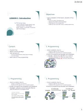 Bài giảng Phát triển phần mềm phân tán - Bài 1: Introduction - Vũ Thị Hương Giang