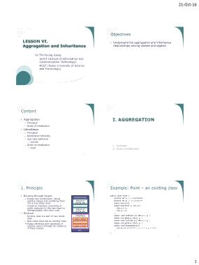 Bài giảng Phát triển phần mềm phân tán - Bài 6: Aggregation and inheritance - Vũ Thị Hương Giang