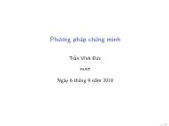 Bài giảng Toán rời rạc - Bài: Phương pháp chứng minh - Trần Vĩnh Đức