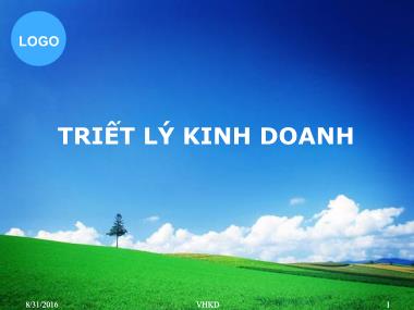 Bài giảng Văn hóa kinh doanh và tinh thần khởi nghiệp - Chương 2: Triết lý kinh doanh - Phan Y Lan