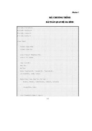 Giáo trình Lập trình hướng đối tượng với C++ - Mã chương trình bài toán quan hệ gia đình