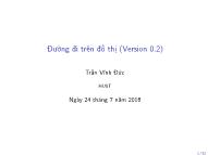 Giáo trình Toán rời rạc - Bài 18: Đường đi trên đồ thị - Trần Vĩnh Đức