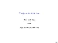 Giáo trình Toán rời rạc - Bài 19: Thuật toán tham lam - Trần Vĩnh Đức