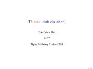 Giáo trình Toán rời rạc - Bài 6: Tô màu đỉnh của đồ thị - Trần Vĩnh Đức
