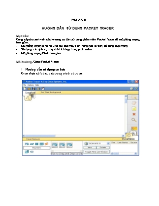 Tài liệu Mạng máy tính - Hướng dẫn sử dụng Packet Tracer