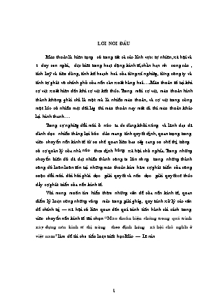 Tiểu luận Mâu thuẫn biện chứng trong quá trình xây dựng nền kinh tế thị trường theo định hướng xã hội chủ nghĩa ở Việt Nam