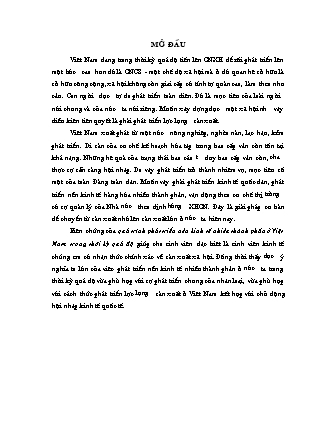 Tiểu luận Quá trình phát triển nền kinh tế nhiều thành phần ở Việt Nam trong thời kỳ quá