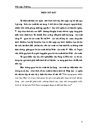 Tiểu luận Vận dụng quan điểm triết học Mácxít về quy luật quan hệ sản xuất phải phù hợp với trình độ lực lượng sản xuất để phát triển những thành tựu, hạn chế trong phát triển kinh tế xã hội của Việt Nam trong giai đoạn từ đổi mới đến nay