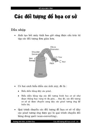Bài giảng Đồ họa máy tính - Các đối tượng đồ họa cơ sở