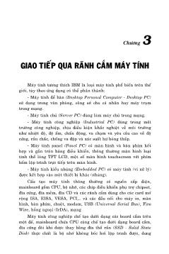 Bài giảng Đo lường và điều khiển bằng máy tính - Chương 3: Giao tiếp qua rãnh căm máy tính