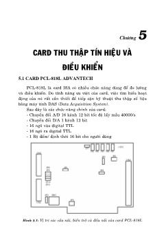 Bài giảng Đo lường và điều khiển bằng máy tính - Chương 5: Card thu thập tín hiệu và điều khiển