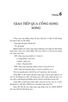 Bài giảng Đo lường và điều khiển bằng máy tính - Chương 6: Giao tiếp qua cổng song song