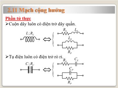 Bài giảng Giải tích mạch - Chương 2, Phần 3: Mạch xác lập điều hòa