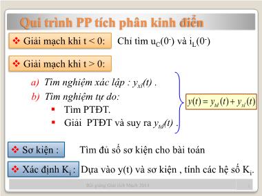 Bài giảng Giải tích mạch - Chương 4, Phần 2: Phân tích mạch trong miền thời gian