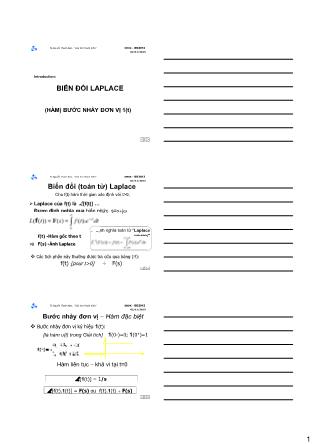Bài giảng Giải tích mạch - Chương 6, Phần 2: Mạch quá độ - Nguyễn Thanh Nam