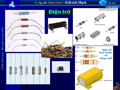 Bài giảng Giải tích mạch - Điện trở - Nguyễn Thanh Nam