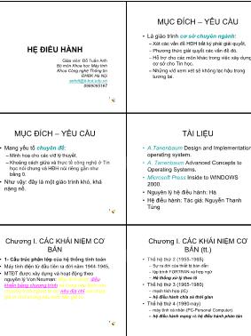 Bài giảng Hệ điều hành - Đỗ Tuấn Anh