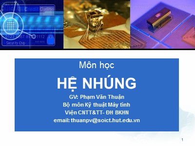 Bài giảng Hệ nhúng - Phạm Văn Thuận