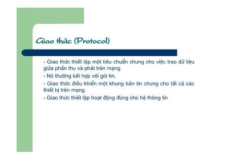 Bài giảng Hệ thống đo và điều khiển công nghiệp - Bài 5, Phần 1: Giao thức - Đào Đức Thịnh