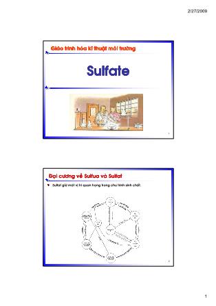 Bài giảng Hóa kỹ thuật môi trường 1 - Chương 14: Sulfate