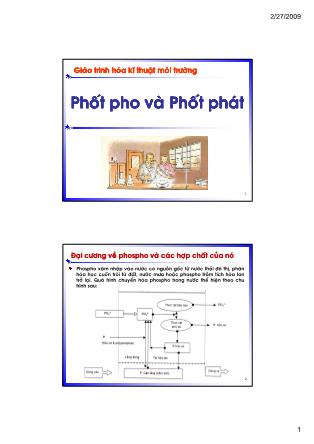 Bài giảng Hóa kỹ thuật môi trường 1 - Chương 15: Phốt pho và phốt phát