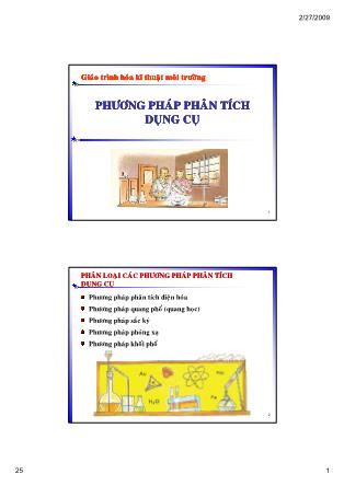 Bài giảng Hóa kỹ thuật môi trường 1 - Chương 4: Phương pháp phân tích dụng cụ