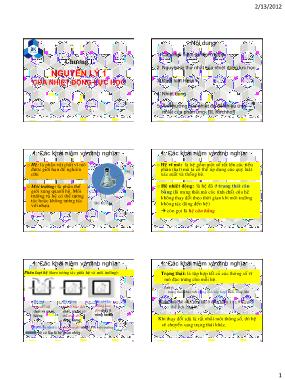 Bài giảng Hóa lý - Chương 1: Nguyên lý 1 của nhiệt động lực học