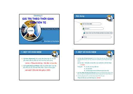 Bài giảng Lập và phân tích dự án - Chương 2: Giá trị theo thời gian của tiền tệ - Hàng Lê Cẩm Phương