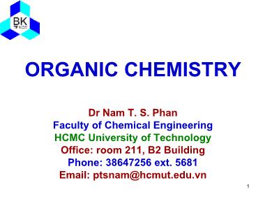 Bài giảng Organic chemistry - Chapter 1: Isomeri - Phan Nam