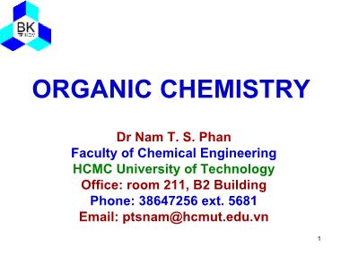 Bài giảng Organic chemistry - Chapter 10: Alcohols-phenols - Phan Nam