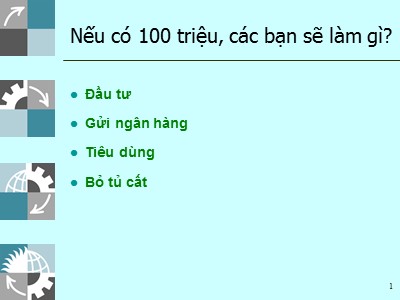 Bài giảng Quản lý doanh nghiệp - Chương 2: Giá trị theo thời gian của tiền tệ