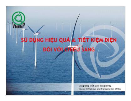 Bài giảng Sử dụng hiệu quả và tiết kiệm điện đối với chiếu sáng