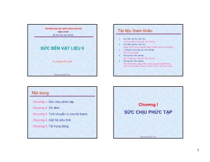 Bài giảng Sức bền vật liệu 2 - Hoàng Sỹ Tuân