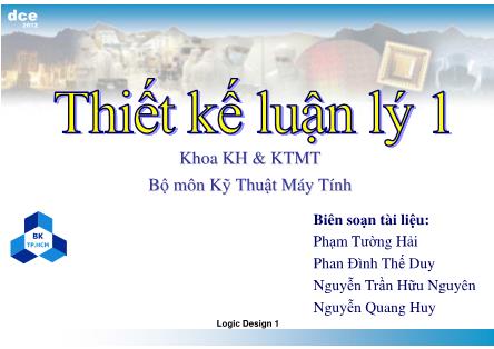 Bài giảng Thiết kế luận lý 1 - Chương 4: Linh kiện mạch điện tử - Nguyễn Quang Huy