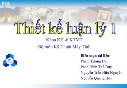 Bài giảng Thiết kế luận lý 1 - Chương 6: Bộ đếm và thanh ghi - Nguyễn Quang Huy