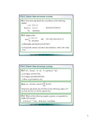Bài giảng Tín hiệu và hệ thống - Chương 2: Linear time-invariant systems - Trần Quang Việt