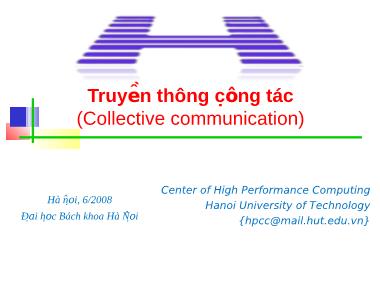 Bài giảng Tính toán lưới - Bài 5: Truyền thông cộng tác - Nguyễn Hữu Đức