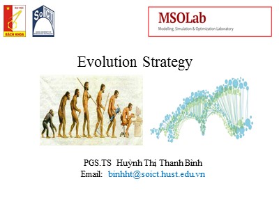Bài giảng Tính toán tiến hóa - Bài 5: Evolution Strategy - Huỳnh Thị Thanh Bình