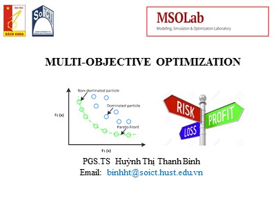 Bài giảng Tính toán tiến hóa - Bài 9: Multi-objective Optimization - Huỳnh Thị Thanh Bình