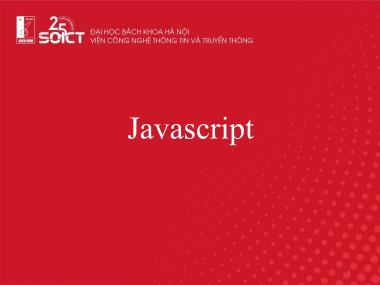Bài giảng Web technologies and e-Services - Bài 4: Javascript - Trường Đại học Bách khoa Hà Nội