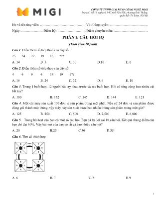 Bài kiểm tra IQ