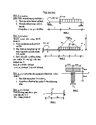 Bài ôn tập Sức bền vật liệu 1