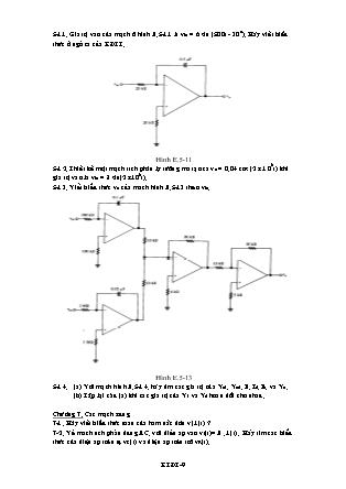 Bài tập Kỹ thuật điện tử - Phần: Opamp - Lê Chí Thông