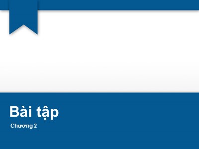 Bài tập môn Hóa phân tích - Chương 2