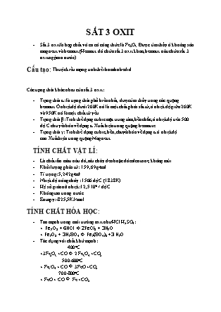 Bài thảo luận Hóa vô cơ - Chủ đề: Sắt 3 oxit