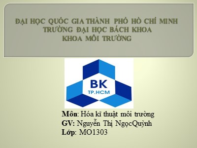 Đề tài Tại sao nước từ quá trình khai thác mỏ lại có tính axit và có màu nâu đỏ