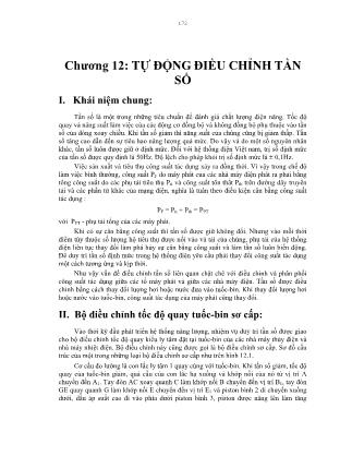 Giáo trình Bảo vệ Rơle - Chương 12: Tự động điều chỉnh tần số