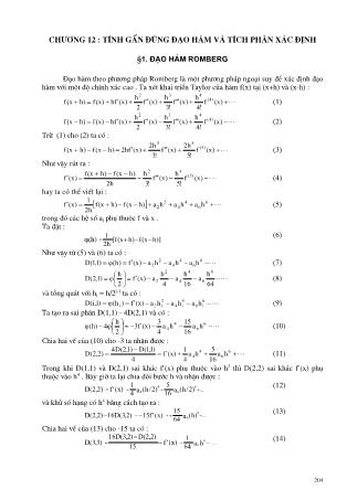 Giáo trình C++ - Chương 12: Tính gần đúng đạo hàm và tích phân xác định